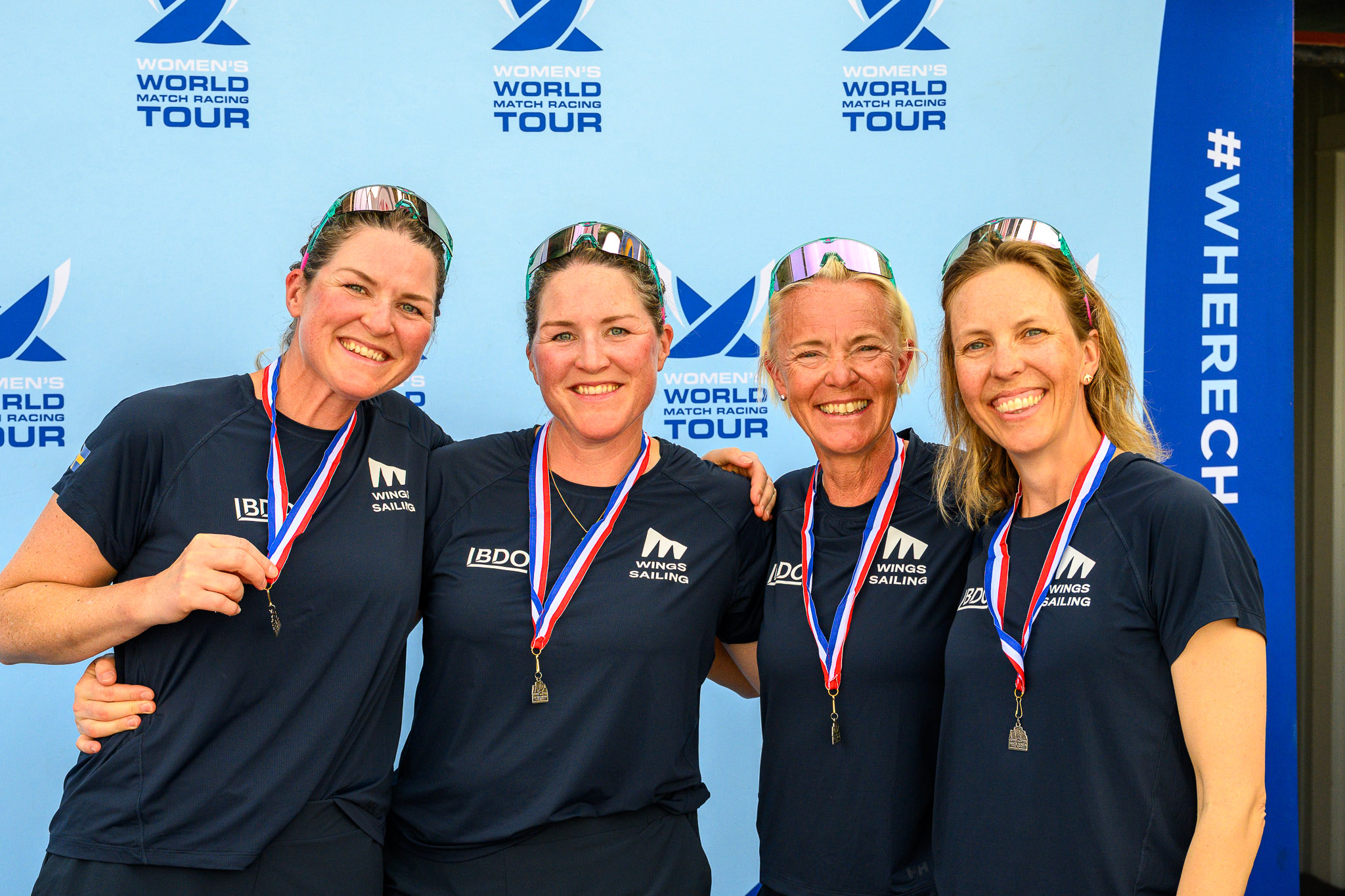 2nd Place WINGS Sailing / SWE (left to right): Linnea Wennergren, Annie Wennergren, Annika Carlunger, Anna Östling. Photo: Ted Morgan